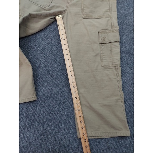 Levis Pants Cargo Crop Capri Pants Womens 10 Beige Cotton Y2K Utility Outdoor - Picture 5 of 11